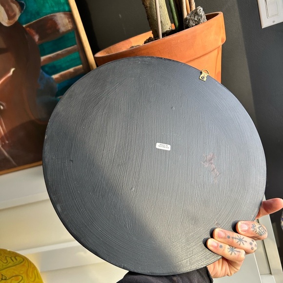 Vintage 11.75" Handpainted Eagle Wall Art White, Blue, Brown, Yellow Indonesia - Picture 5 of 14